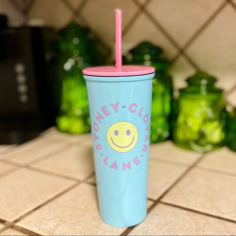 Stoney Clover Lane x Target Blue Smiley Insulated Cup with Straw